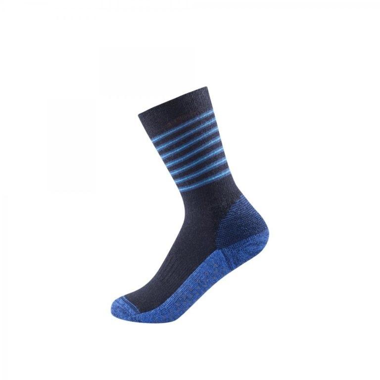 Devold Multi Merino No-Slip Sock Junior, Mistral Stripe