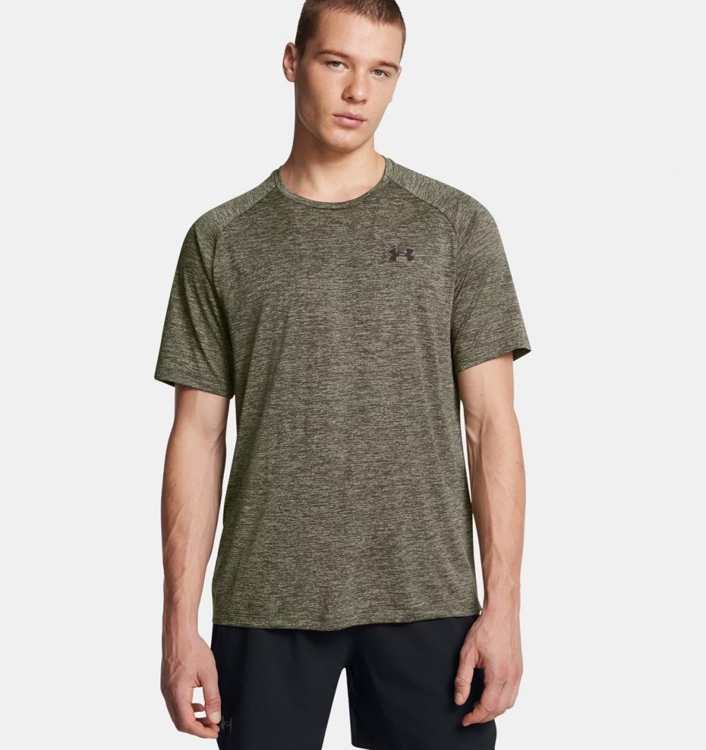 Under Armor Tech 2.0 SS Tee T-skjorte for trening Herre, Marine OD Green / Black
