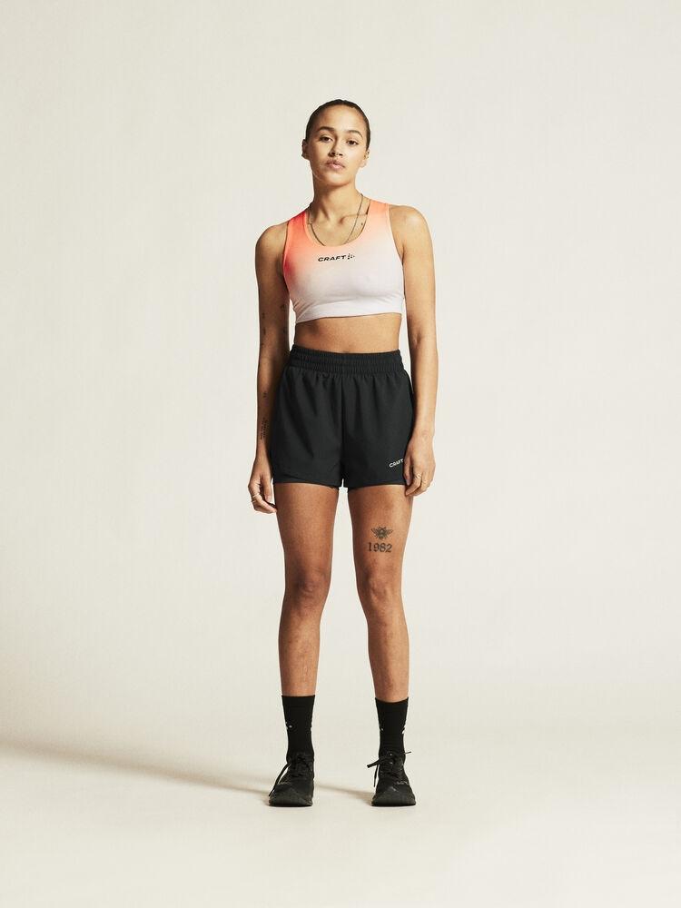 Craft ADV Essence 2-in-1 Shorts 2 til dame, Sort
