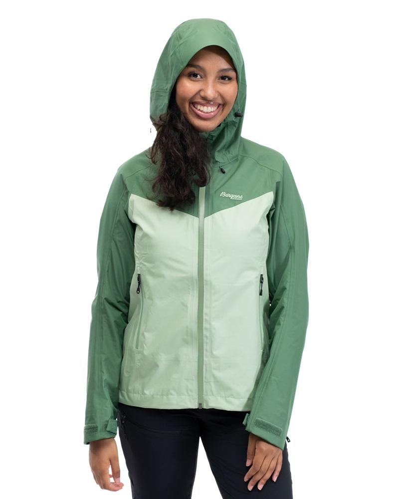 Bergans Skar Light 3L Shell Jacket Til Dame, Light Jade Green/Dark Jade Green