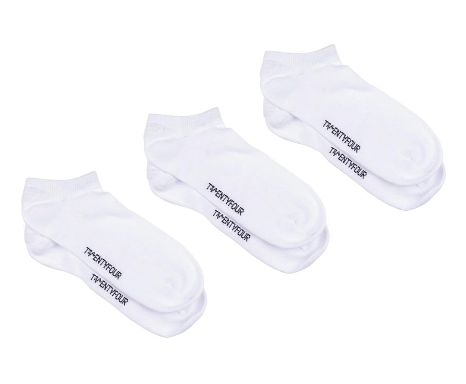 Twentyfour & Ankelsokk Sneaker 3pk, hvit