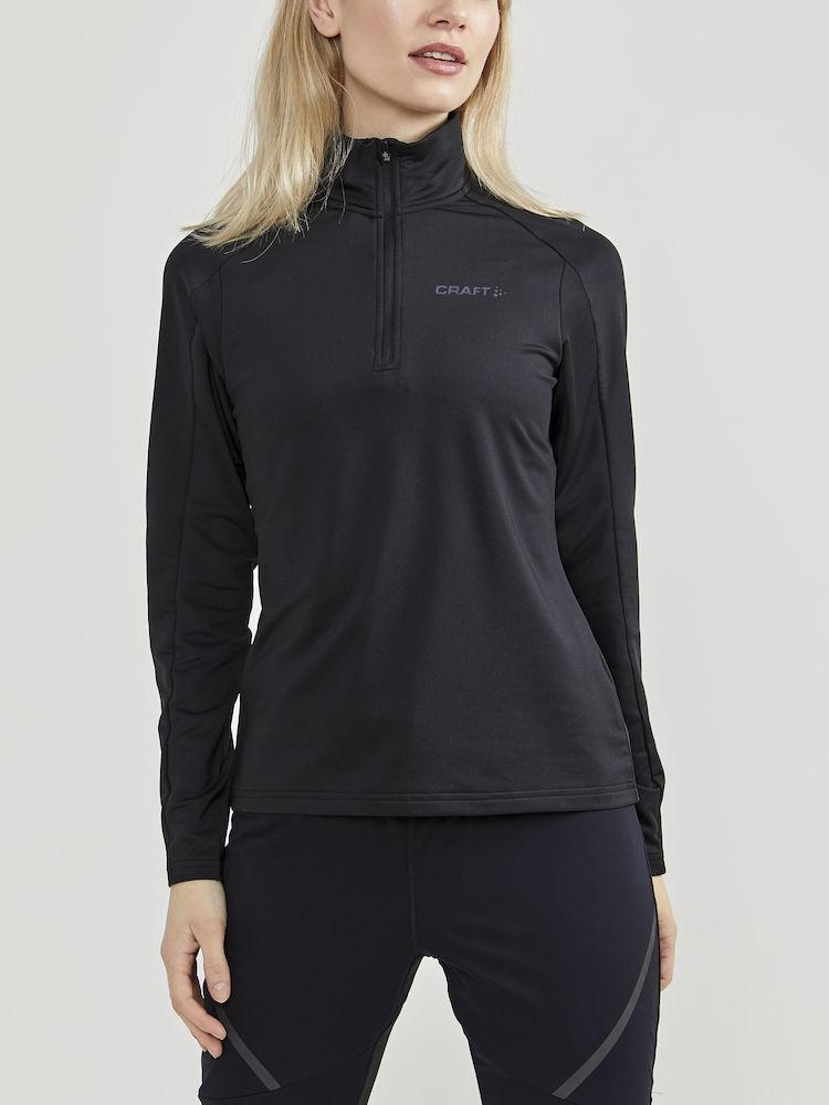 Craft CORE Gain Midlayer Halfzip Langarmet Treningstrøye / Mellomlag Dame, Sort