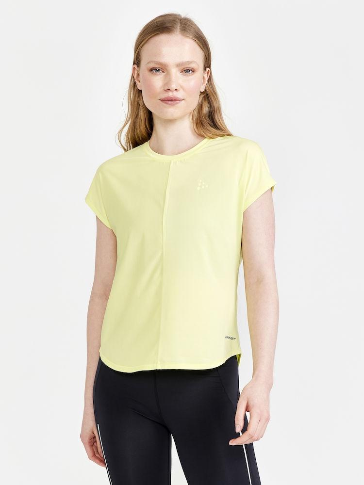 Craft Core Charge Rib Tee T-skjorte for trening Dame, Giallo/Gul (utsolgt)